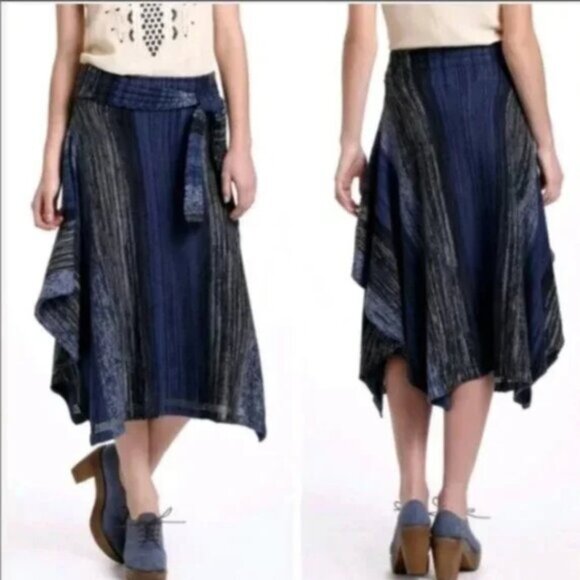 Anthropologie Sparrow Wool Blend Cape Poncho Style Sweater Convertible Skirt - Picture 9 of 9